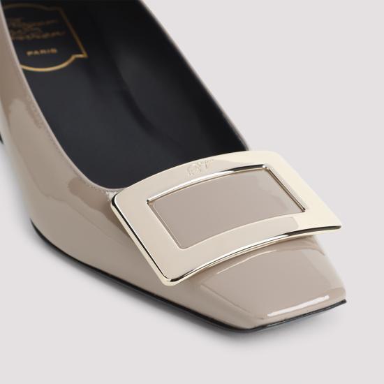 Roger Vivier Beige Patent Belle Vivier Pumps