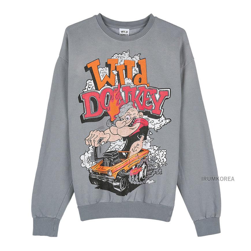 Wild Donkey Dyed Old Grey Unisex Rat Race Sweatshirt