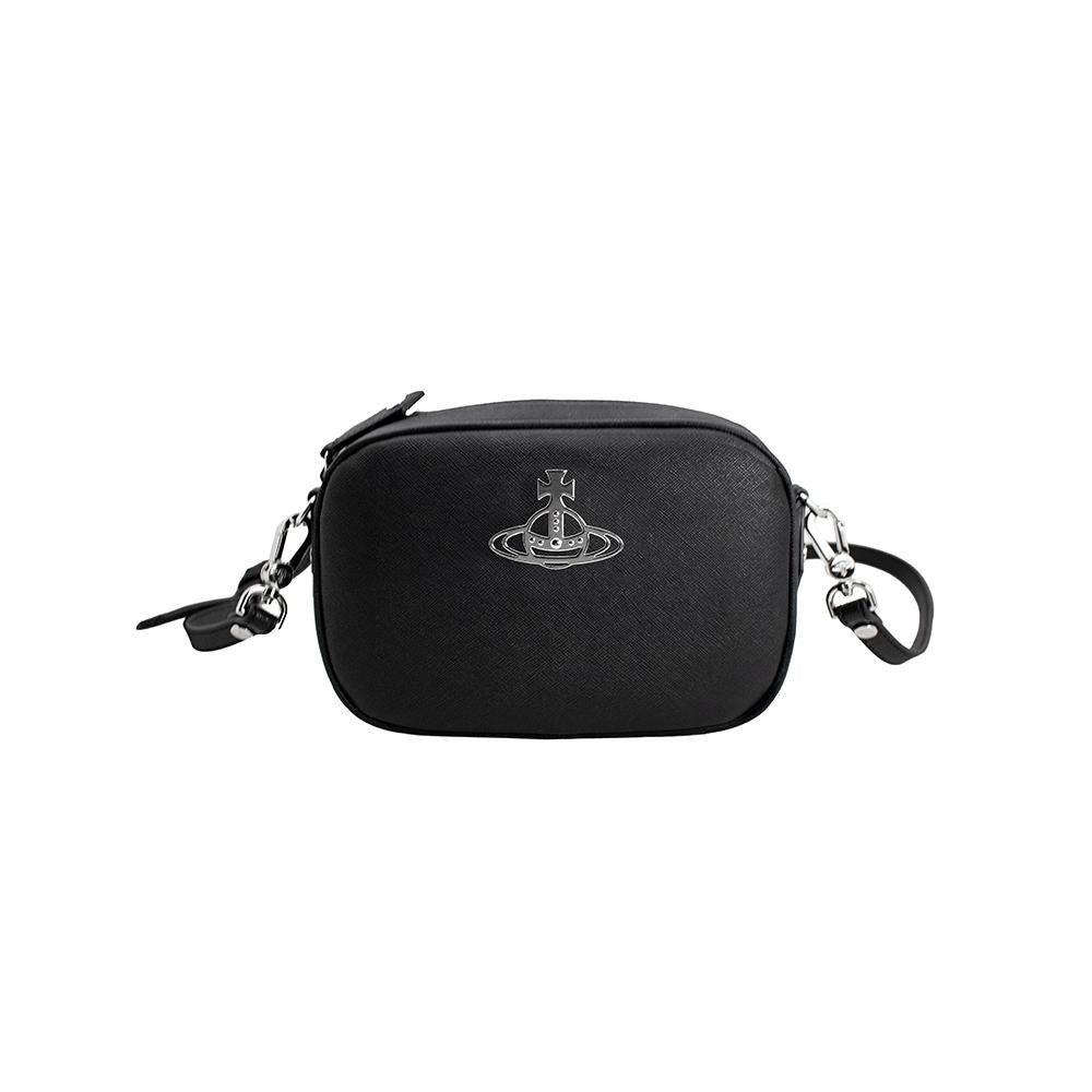 Vivienne Westwood Anna Crossbody Bag Black Leather