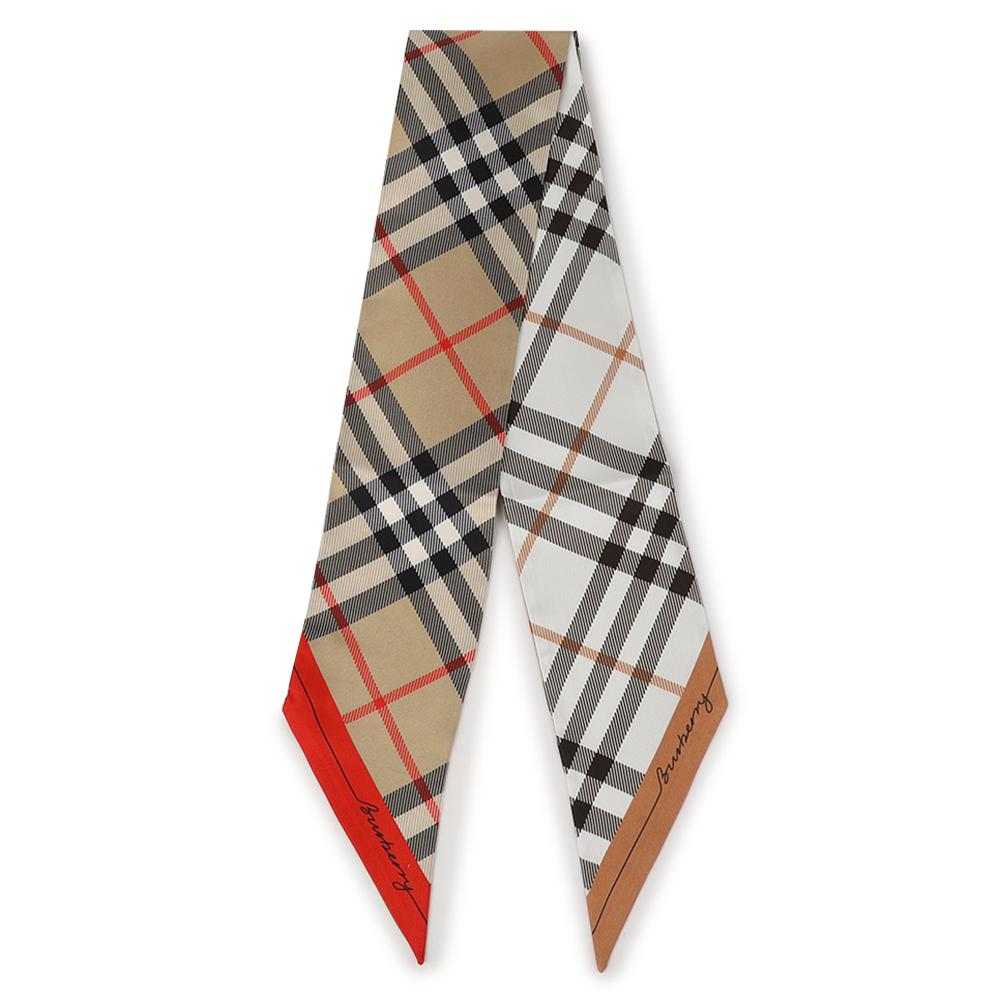 BURBERRY Contrast Check Silk Scarf 8119963