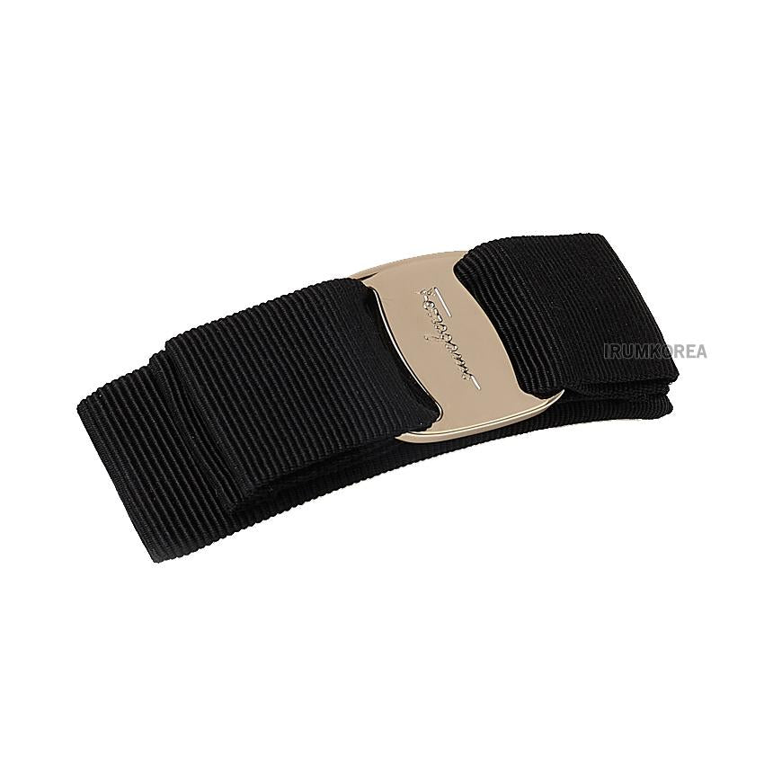 Ferragamo Vara Hair Clip Black Gold Women’s Hairpin Accessory