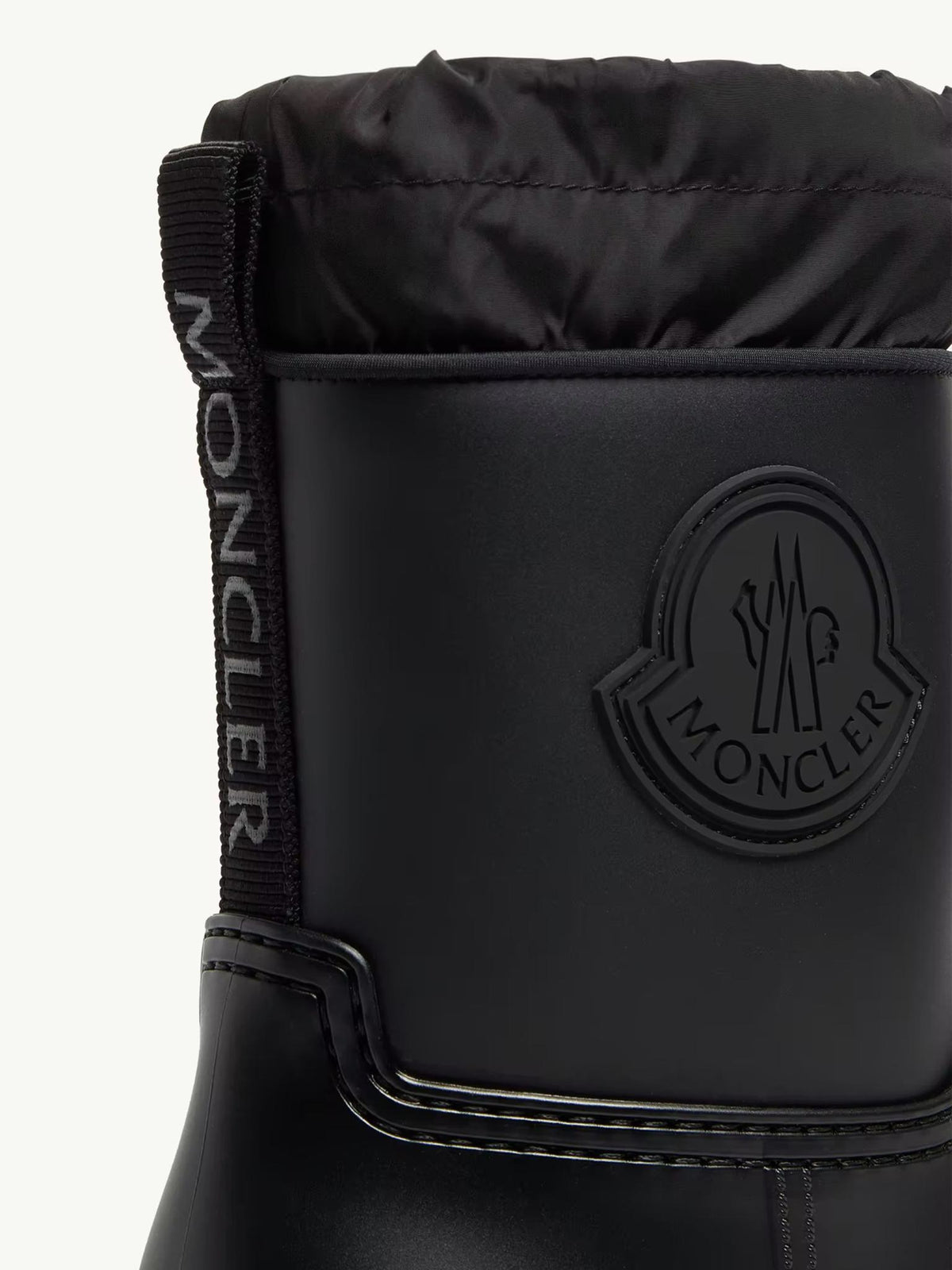 Moncler Black Leather Ankle Boots