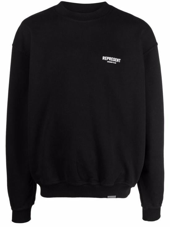 REPRESENT Owners Club Sweatshirt Men’s Black Cotton Pullover M0415901