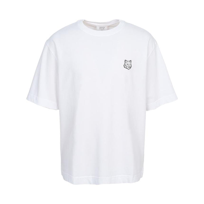 Maison Kitsune Fox Head Men’s Short Sleeve T-Shirt White Cot PM00109 KJ0119 P100