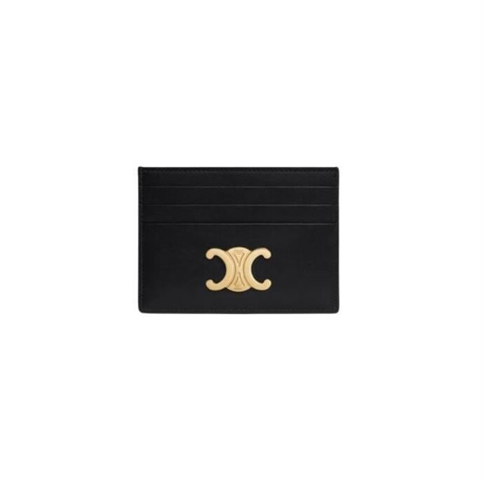 CELINE Triomphe Leather Card Holder 10L833DPV