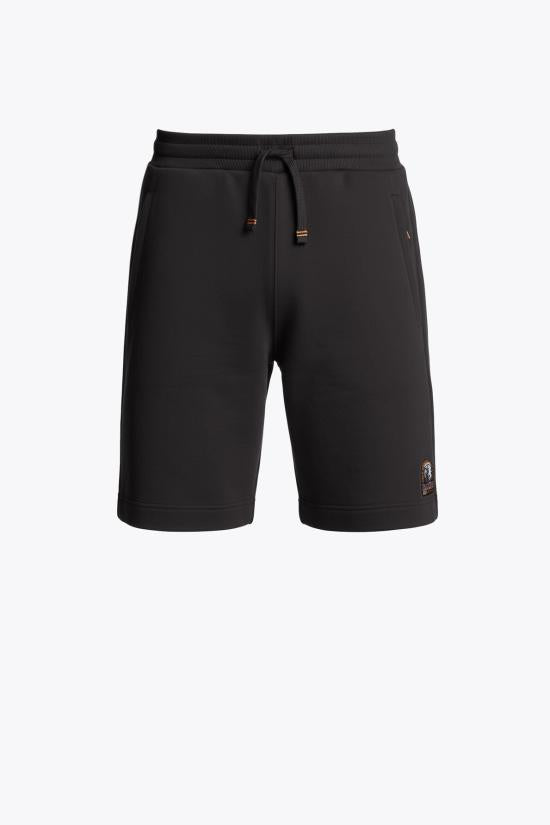 Parajumpers Off Black Cotton Drawstring Cargo Shorts for Men PMPARH 03600