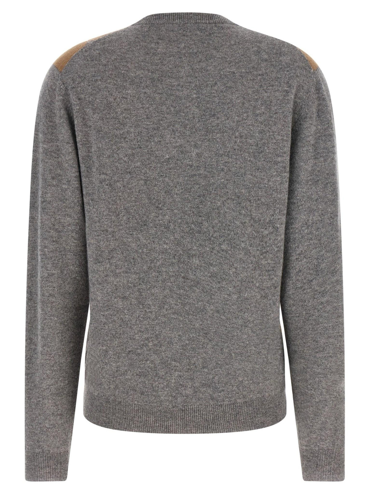 PRADA V-Neck Knit Sweater Women’s Ivory Wool Knitwear