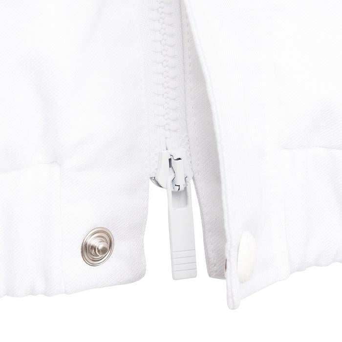 THOM BROWNE Men’s Hooded Cotton Bomber Jacket White