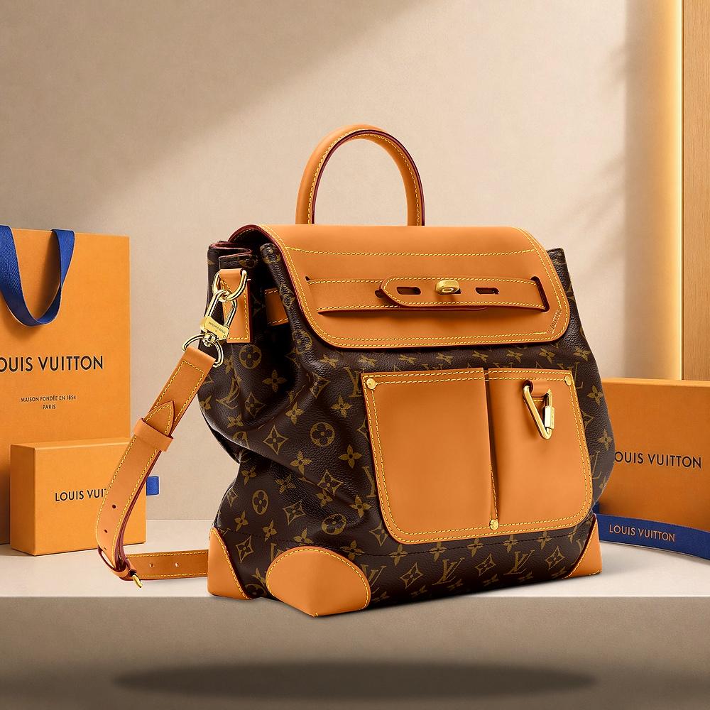 Louis Vuitton Monogram Coated Canvas Steamer 30 Clutch M25989