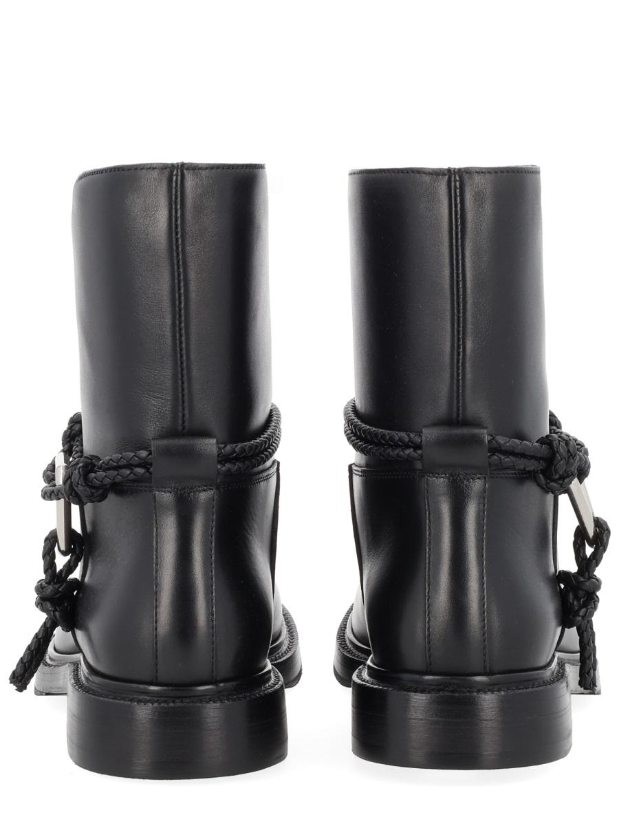 Bottega Veneta Black Leather Ankle Boots