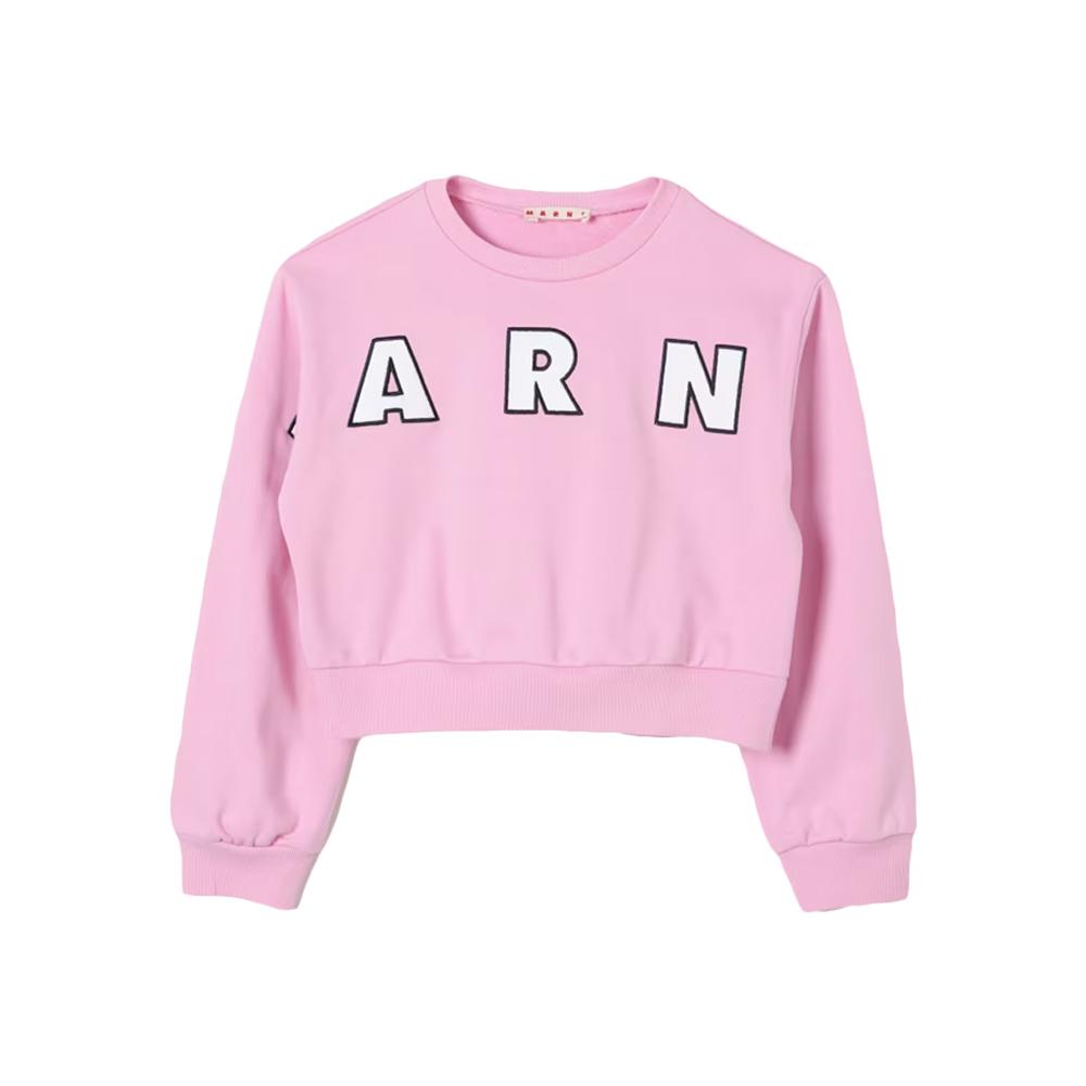 Marni Logo Crop Sweatshirt for Women M01193 M00RE 0M345