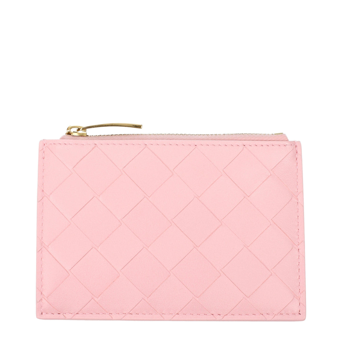 Bottega Veneta Intrecciato Leather Card Holder Green
