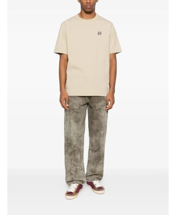 Maison Kitsune Grey Fox Head Comfort Short Sleeve T-Shirt