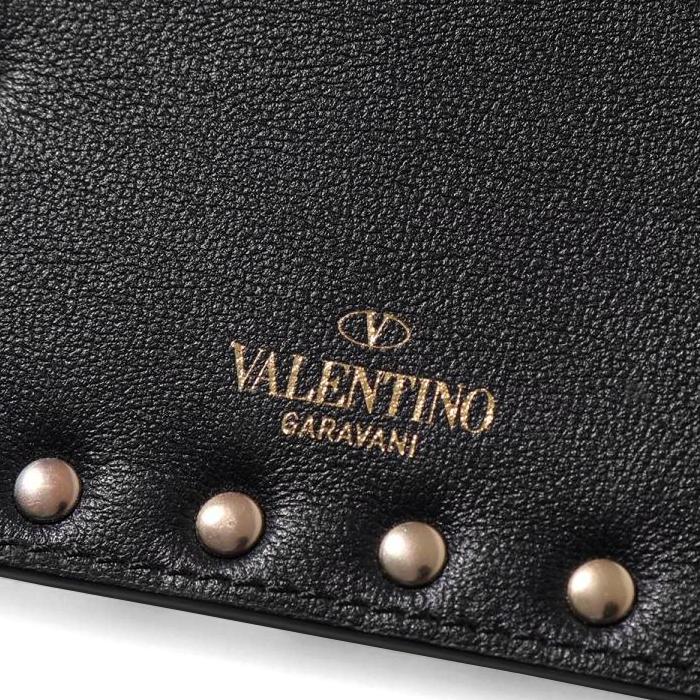 VALENTINO Leather Coin Card Holder Wallet UW2P0548BOL 0NO