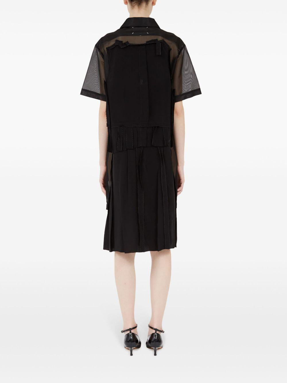 Maison Margiela Black Short Sleeve Midi Dress