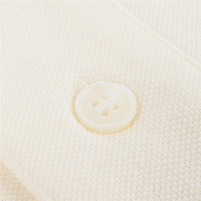AMI Heart Logo Knit Patch Short Sleeve Polo T-Shirt