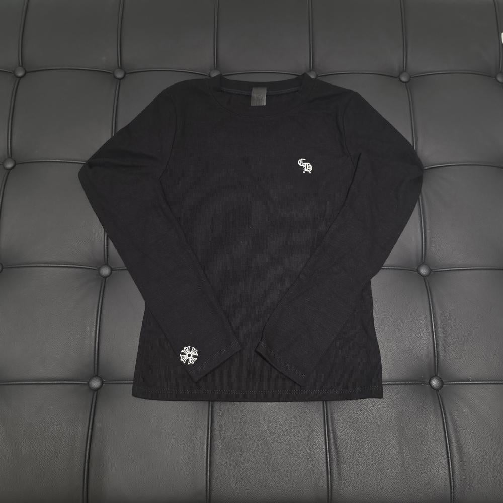 Chrome Hearts Black Knit Long Sleeve T-Shirt