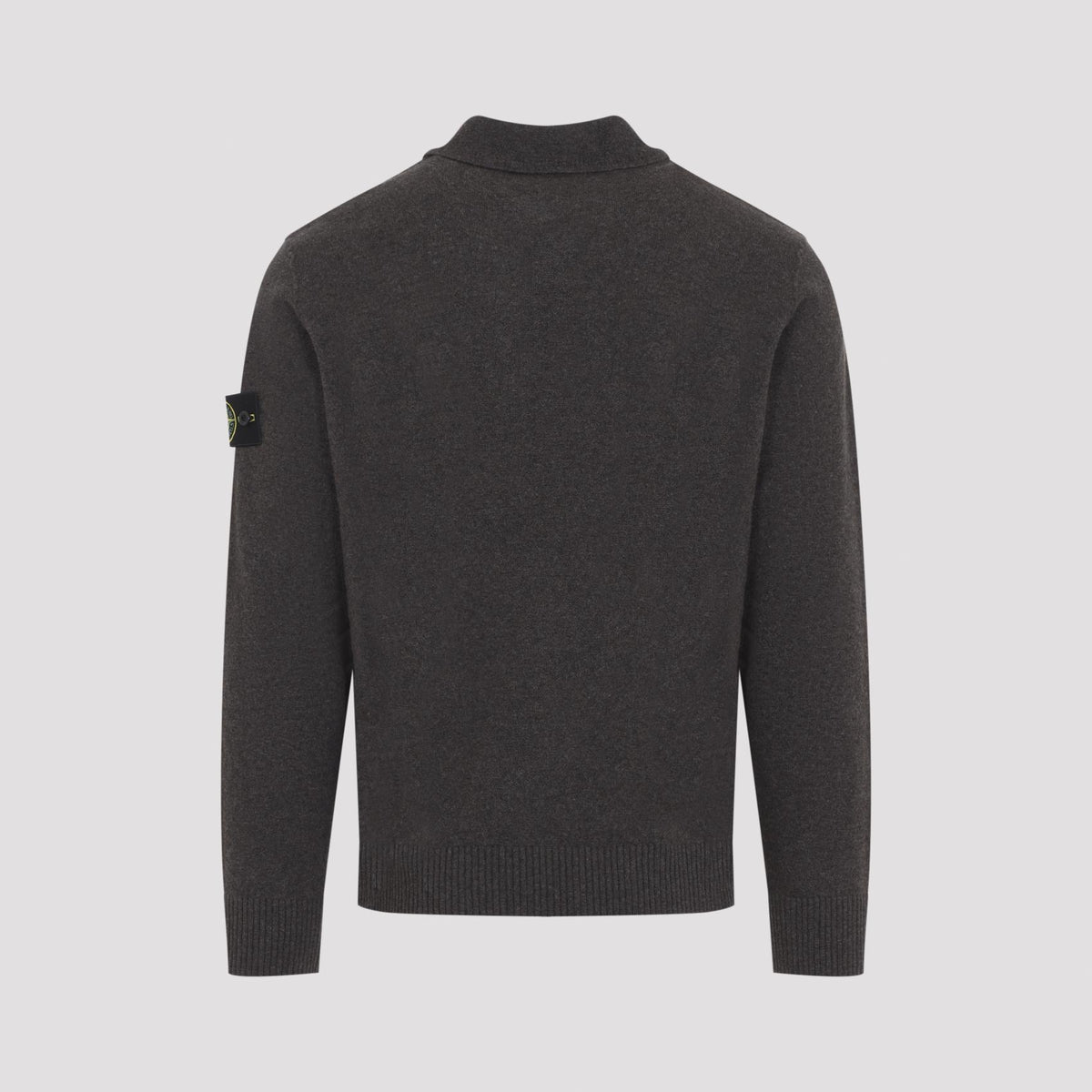 STONE ISLAND Black Wool Turtleneck Knit Sweater Men