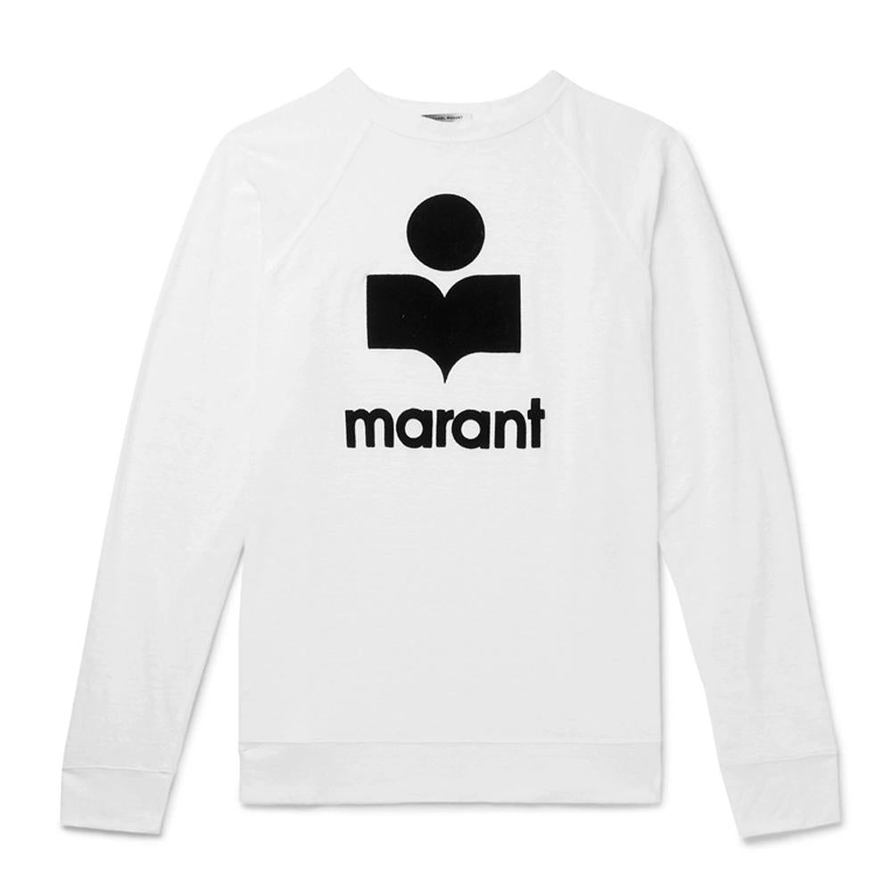 Isabel Marant KIEFFER Linen T-Shirt White Men’s Top
