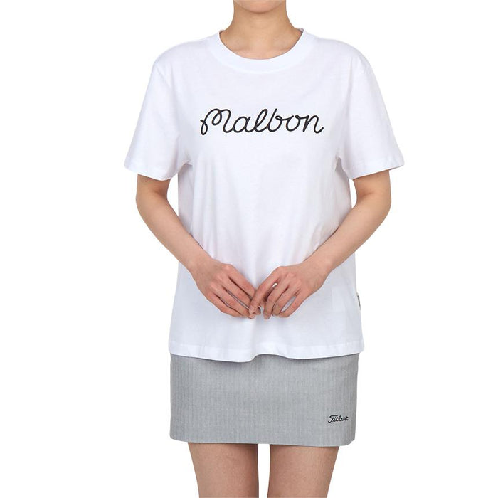 malbon women’s short sleeve golf t-shirt white