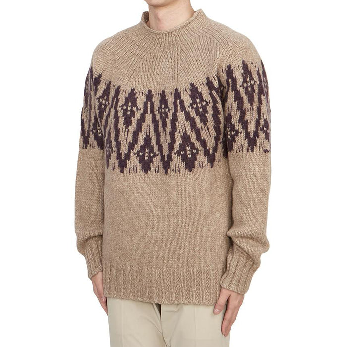 LARDINI Men’s Wool Turtleneck Knit Sweater