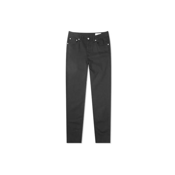 Alexander Mcqueen Slim Fit Black Logo Embroidered Denim Jeans