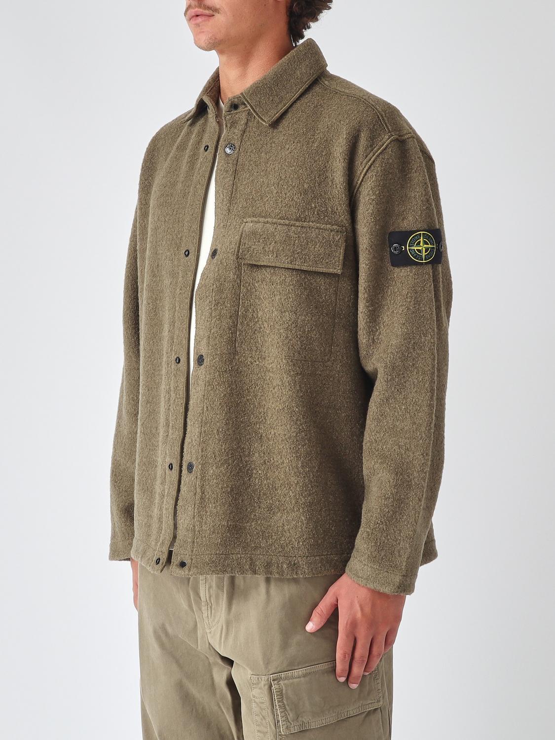 STONE ISLAND Cotton Long Sleeve Shirt Green Men