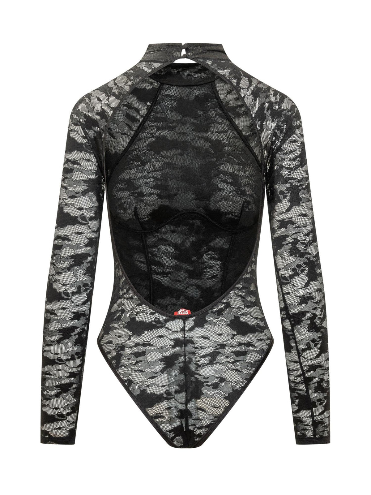 DIESEL Black Long Sleeve Swim Shirt Women’s Rashguard