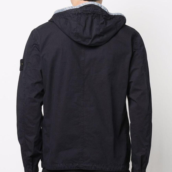STONE ISLAND Navy Cotton Hooded Zip Jacket 7615122WN V0120