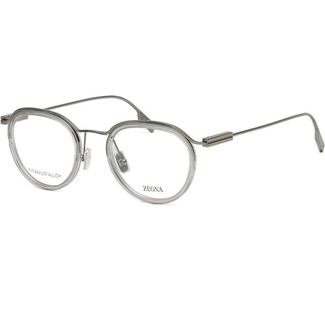 Zegna Titanium Round Eyeglass Frames Unisex Asian Fit EZ5292 D 020