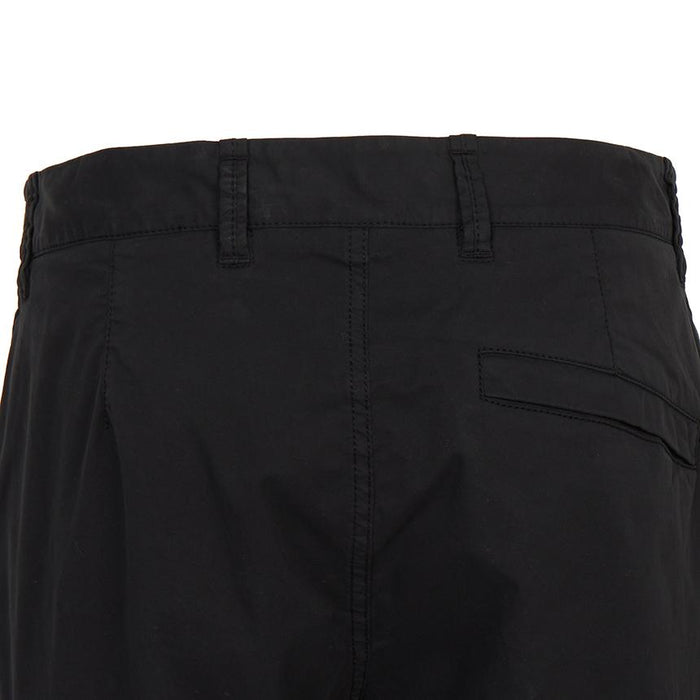 STONE ISLAND Black Cotton Cargo Pants for Men