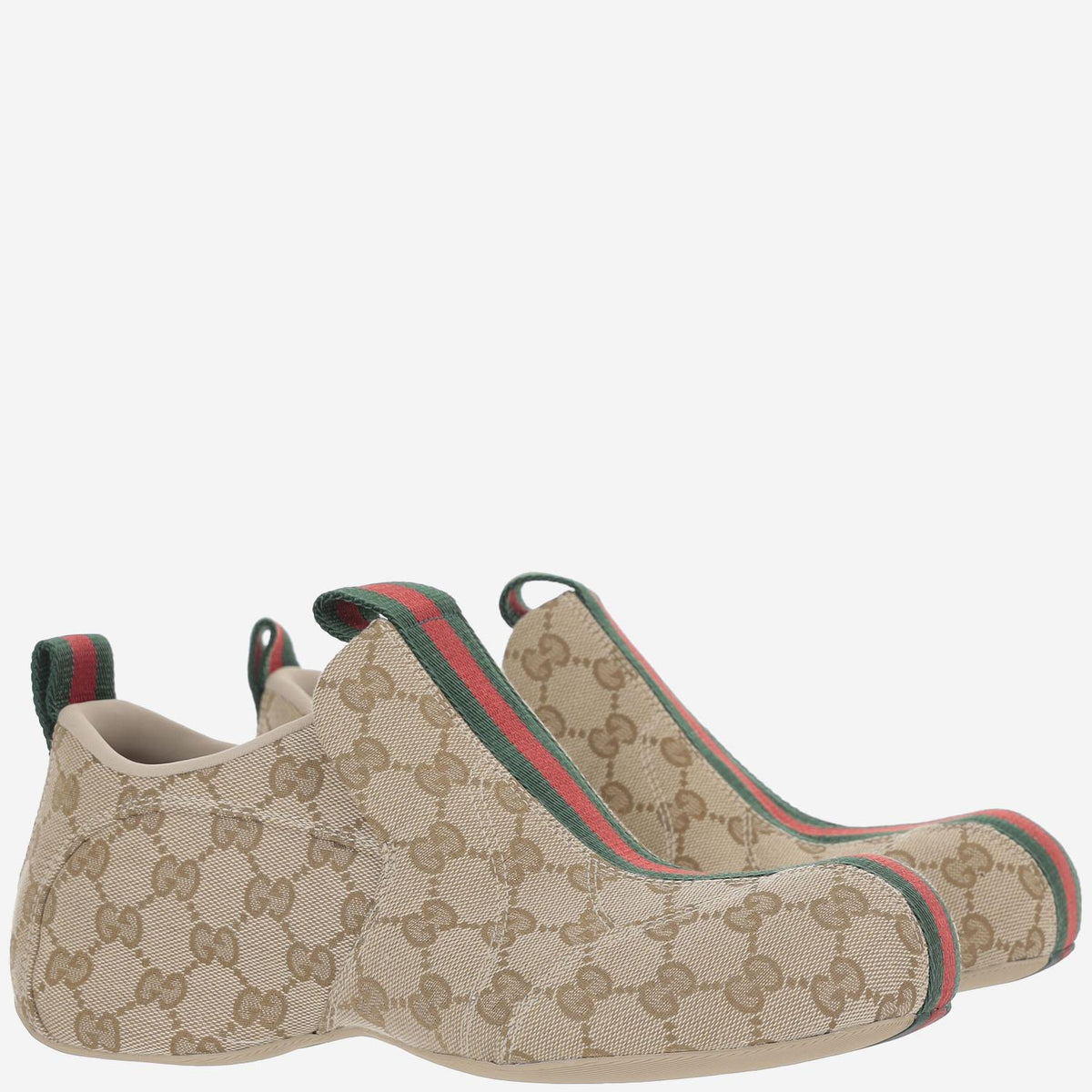GUCCI White Leather Low Top Sneakers