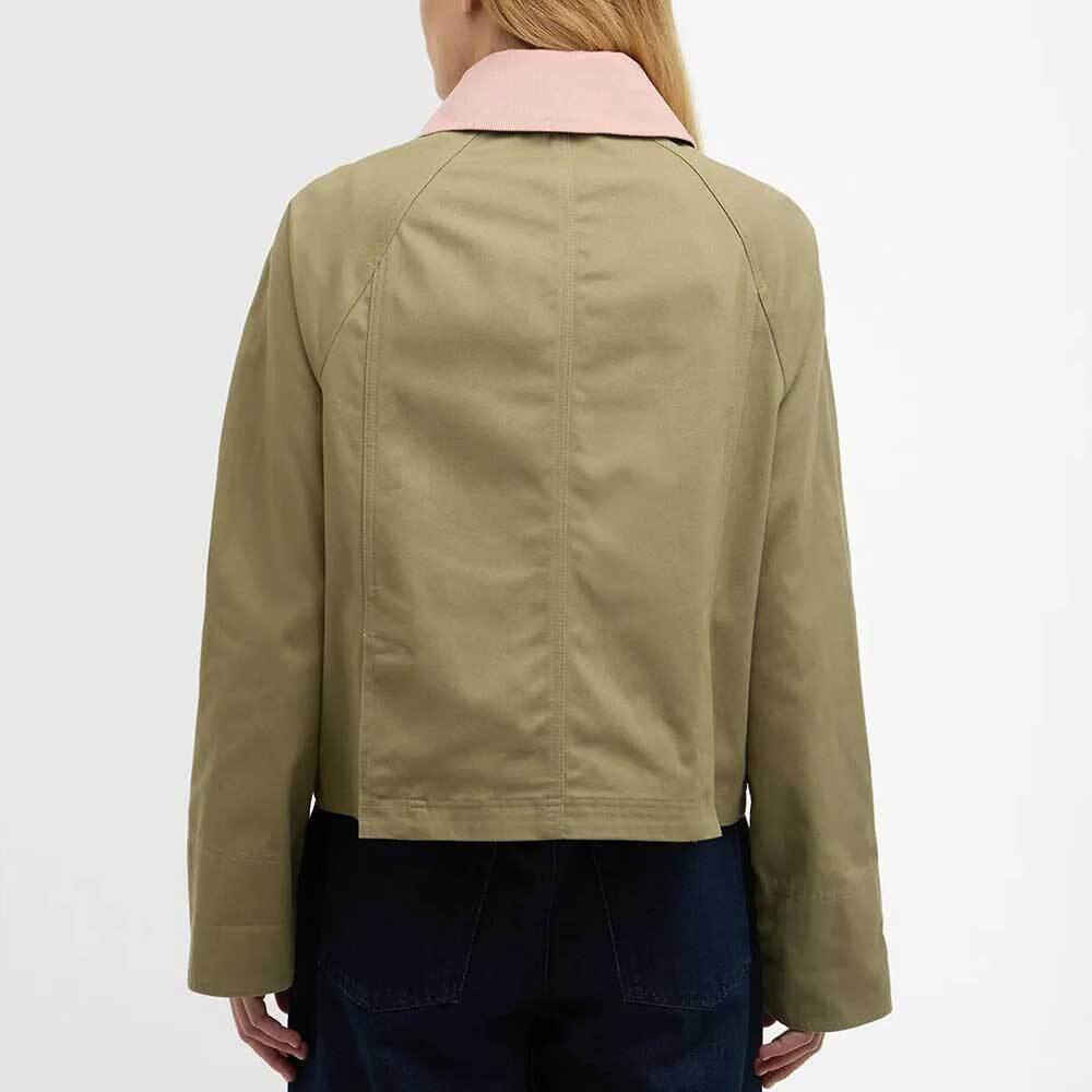 Barbour Cropped Beadnell Casual Jacket Olive Women’s