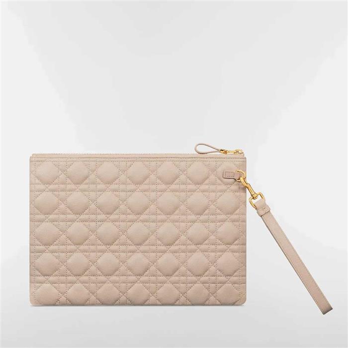 DIOR Caro Large Daily Pouch Women’s Leather Clutch Bag