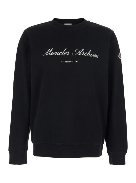 Moncler Long-Sleeve Sweatshirt for Men 8G00018 89A8F 999 BLACK DOM