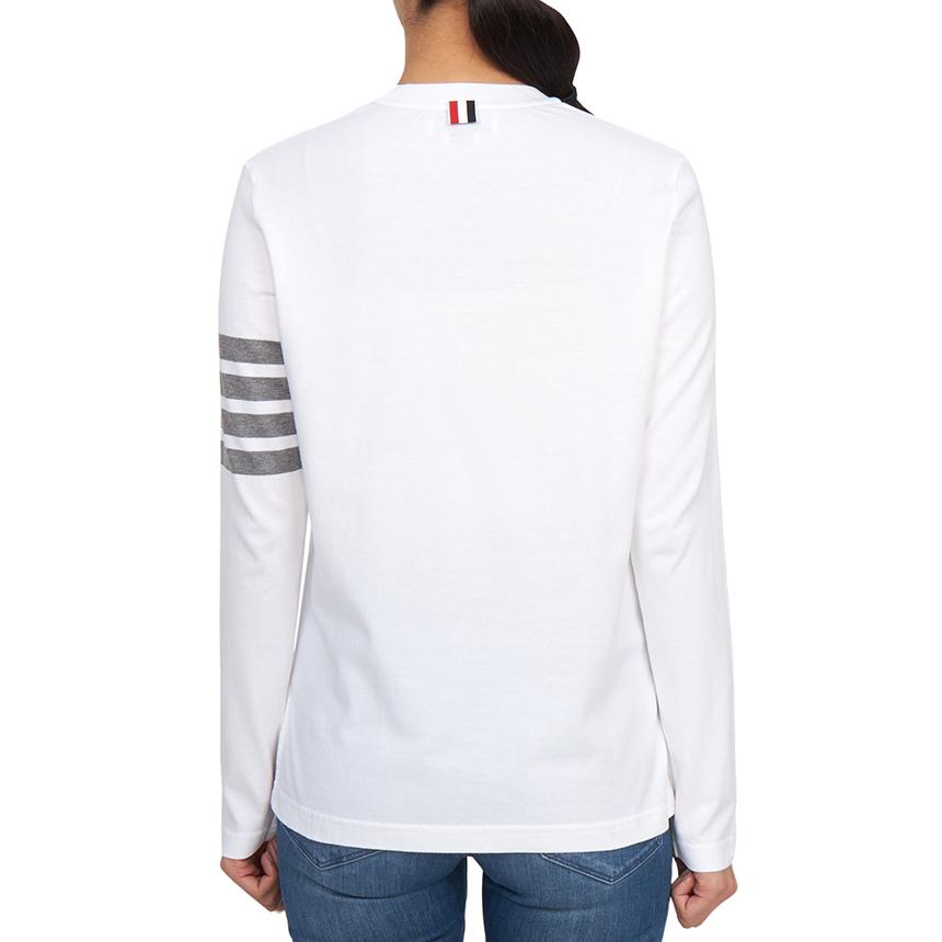 THOM BROWNE Women’s Long Sleeve T-Shirt White Cotton