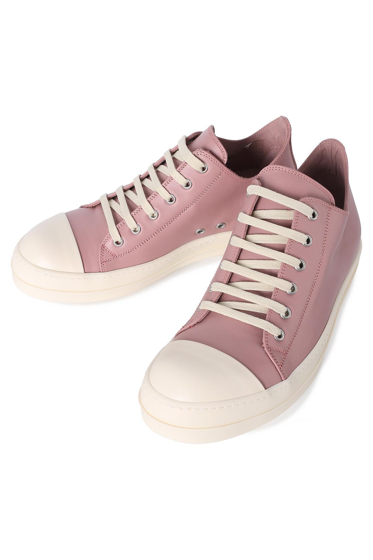 Rick Owens Dusty Pink Milk Low-Top Sneakers RU01D3891 LCO 6311