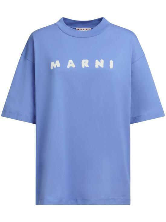 Marni Logo Print Cotton Jersey T-Shirt THJET49P13 USCX42 SLB26