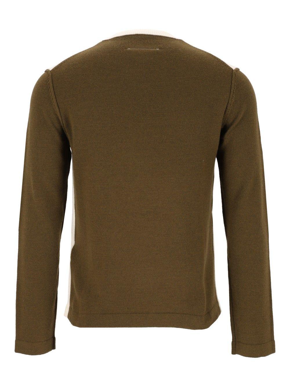 Maison Margiela Wool Blend Crewneck Knit Sweater for Men