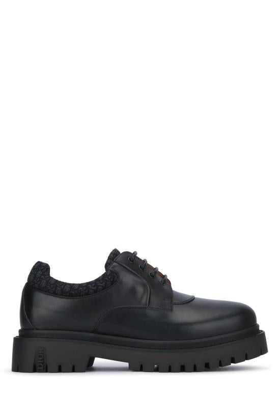 DIOR Black Leather Dress Shoes for Men 3DE429ABA900 BLACK DOM