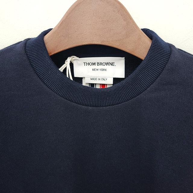 THOM BROWNE Women’s Classic Back Logo Tricolor Sweatshirt Navy