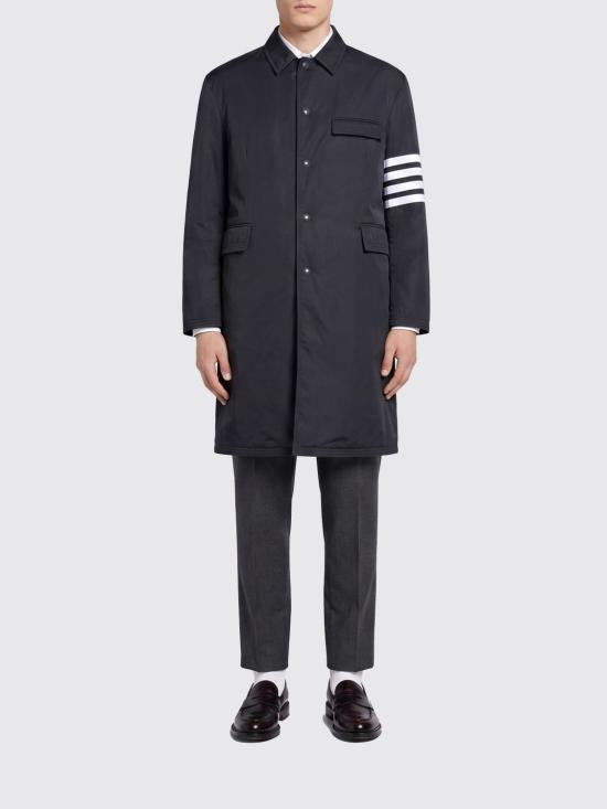THOM BROWNE Navy Down Puffer Jacket for Women