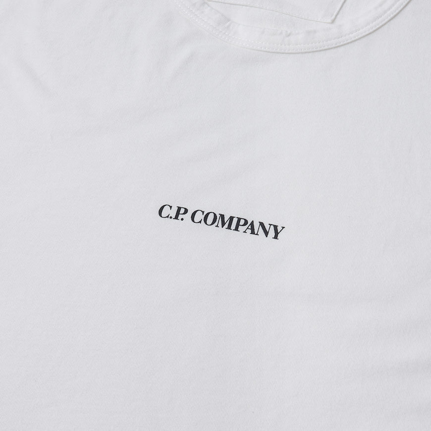 CP Company Logo Print Short Sleeve T-Shirt White Men