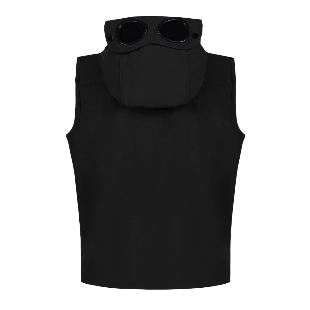 CP Company Women’s Logo Hooded Vest Black Jacket