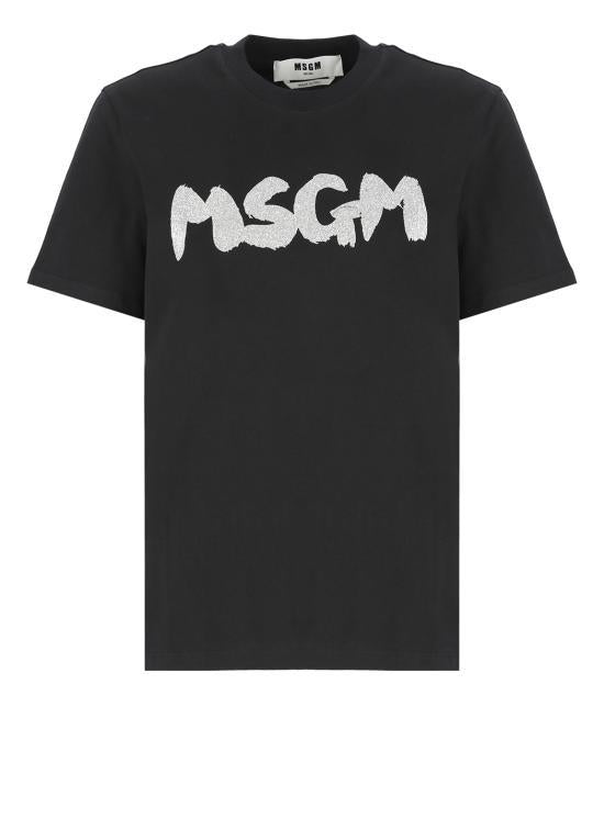 MSGM Black Short Sleeve T-Shirt 3641 MDM13824700299