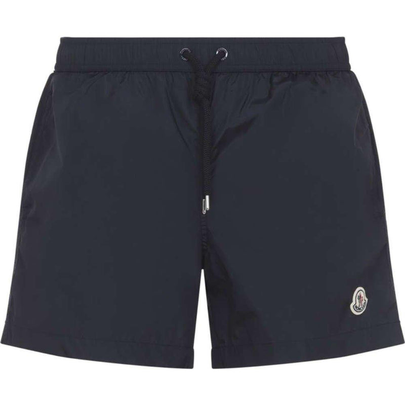Moncler Logo Patch Navy Swim Shorts