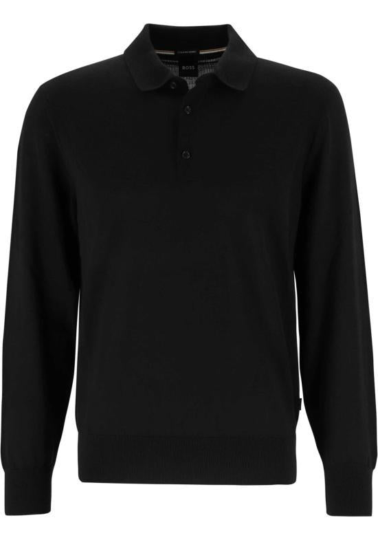 HUGO BOSS Black Cotton Polo Shirt for Men