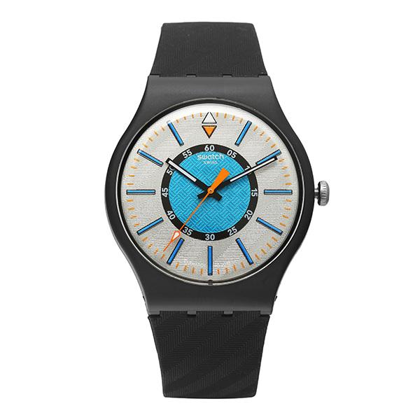 Swatch Black Rubber Band Men's Watch SO32B119 POWER OF NATURE GOOD TO GORP