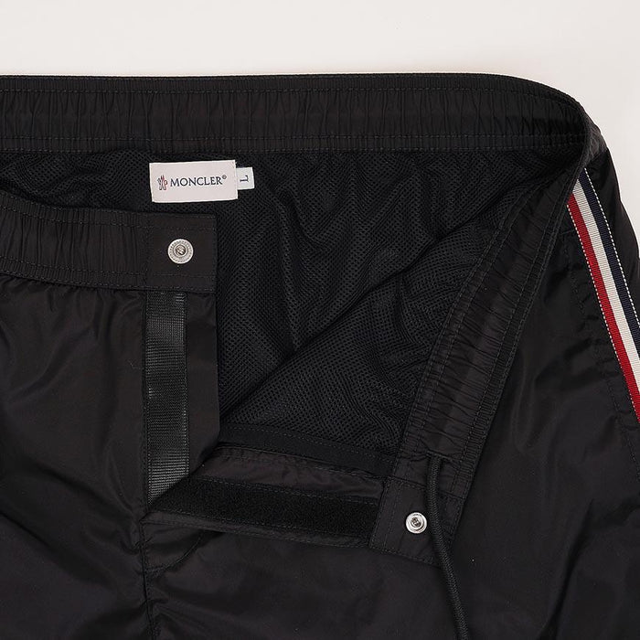 Moncler Logo Patch Swim Shorts Black Men’s Swimwear