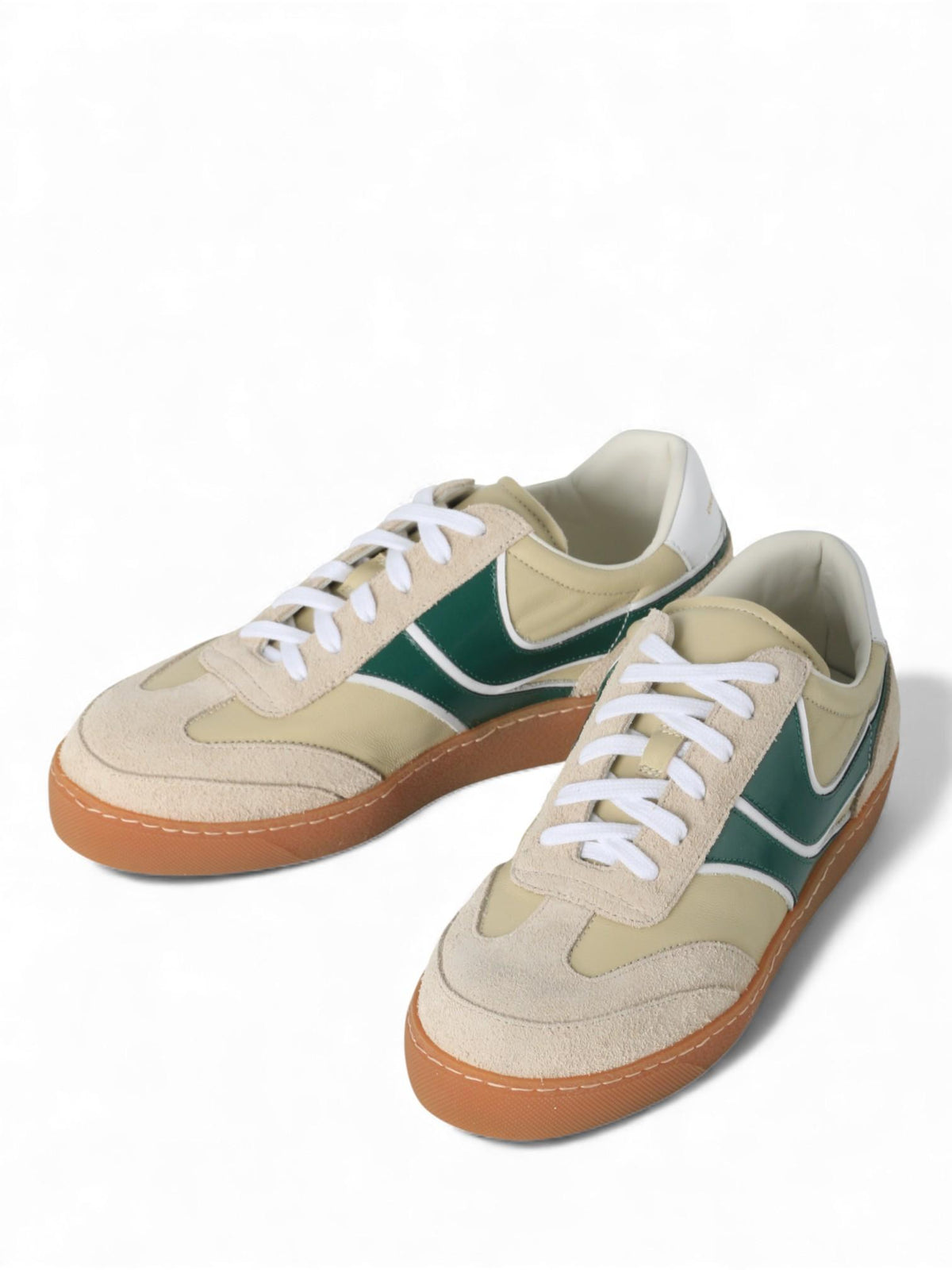 Dries Van Noten Women's Gray Leather Low Top Sneakers WW232 382 QU115 802
